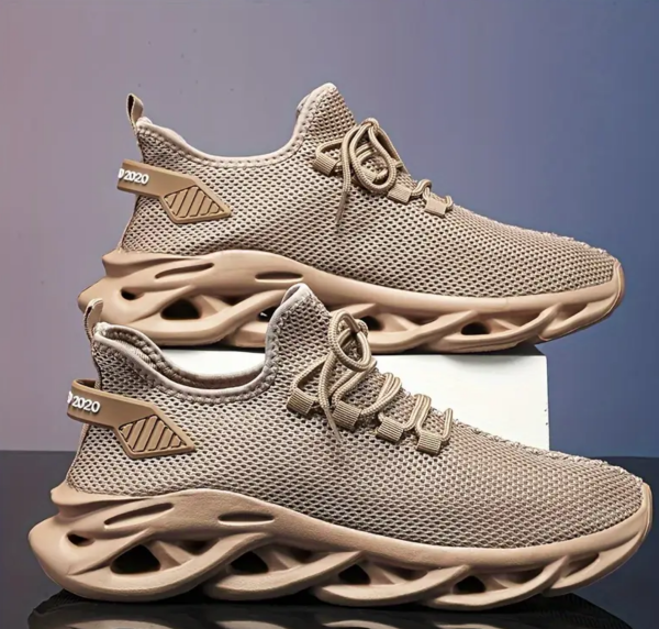 Luftige Fitnessschuhe mit Schnürsystem – Bequeme Slip-On Sneaker mit Geruchsschutz & flexiblem Mesh-Obermaterial