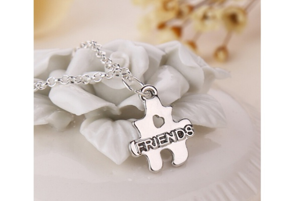 Partner Halsketten mit 2 Puzzleteilen Best Friends