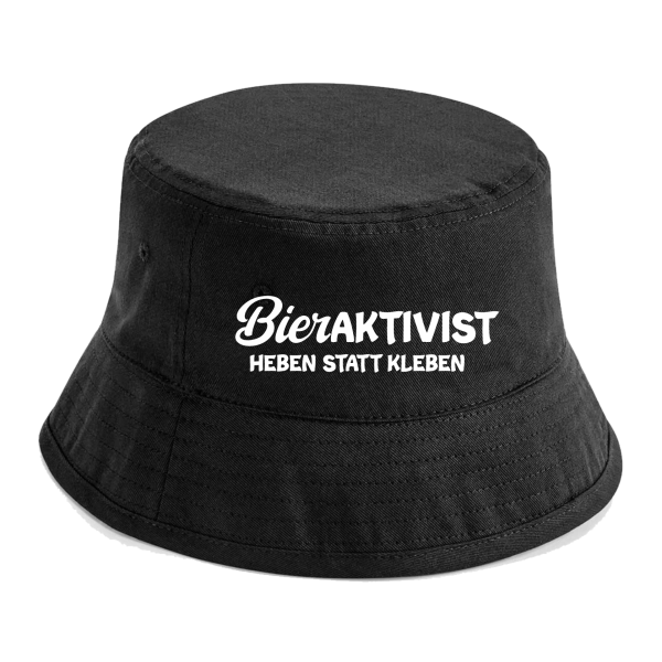 Party Hut, Bucket Hat, Fischer Hut, Hut bedruckt mit Spruch: Bieraktivist