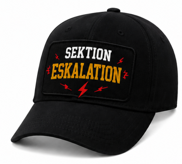 Lustige Bier Cap Herren – Geschenk für Fußballfans & Bierliebhaber – Schwarze Baseball Kappe FC DURST TEAM BIERGARTEN SEKTION ESKALATION HOPFEN UNITED DIE 12. FLASCHE