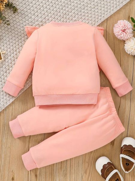 Baby Mädchen 2-teiliges Sweatshirt-Hosen-Set