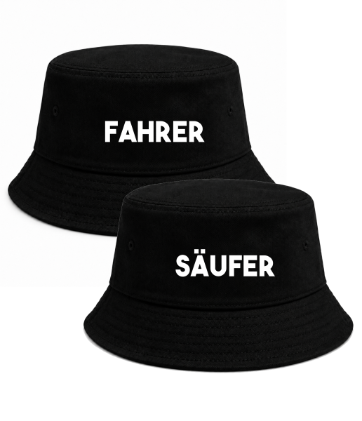 Fahrer & Säufer Bucket Hat 2er Set – Perfekt für Biergarten, Festival & Vatertag