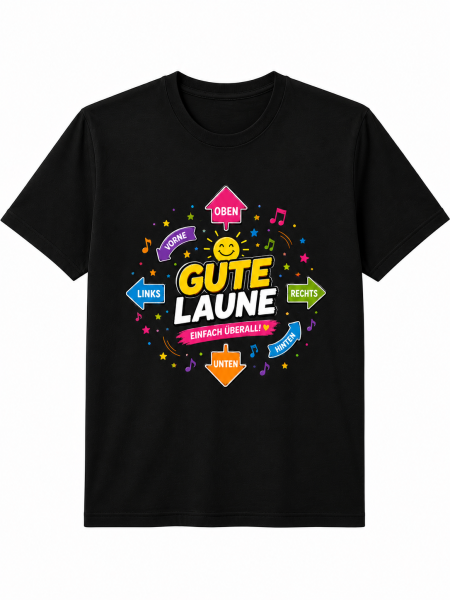 Funshirt ,Tanktop oder Shirt - Gute Laune Überall Fun Shirt – Lustiges Party T-Shirt