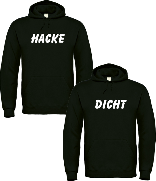 2er Set Hoodies, Kapuzenpullover schwarz 2er-Set - Hacke Dicht