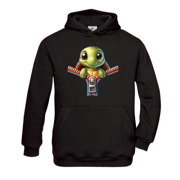 Kinder Hoodie, Kapuzenpullover "Tiermuster nach Wahl - Panda, Pinguin, Schildkröte