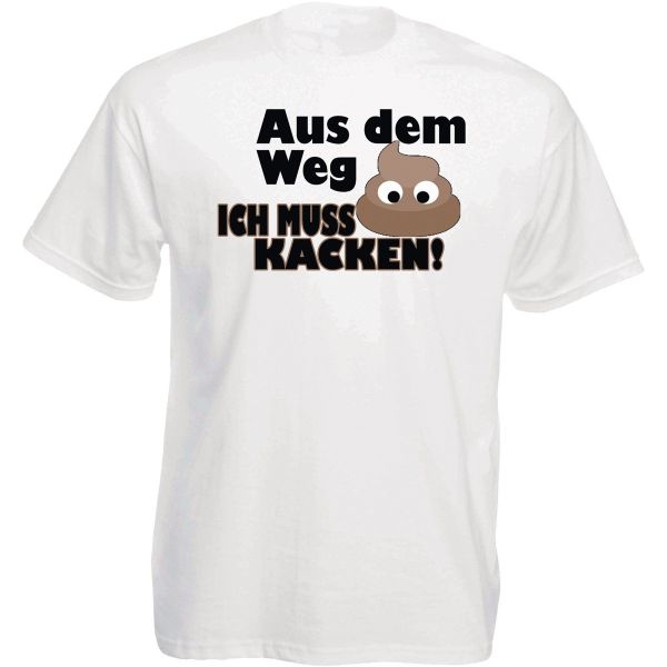 Funshirt weiß oder schwarz - Aus dem Weg