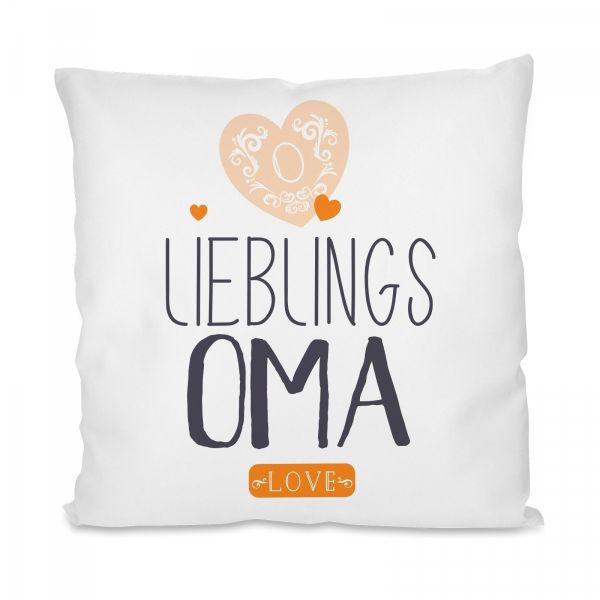 Kissen mit Motiv - Lieblings- Oma / Mama / Schwester / Tochter / Tante / Cousine.
