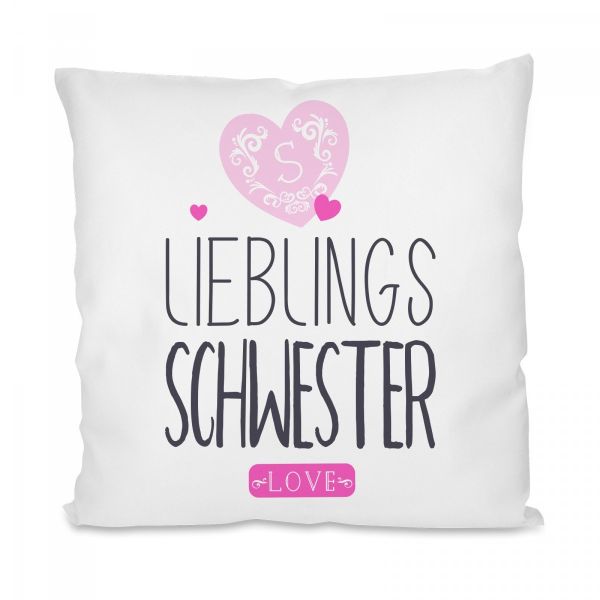 Kissen mit Motiv - Lieblings- Oma / Mama / Schwester / Tochter / Tante / Cousine.