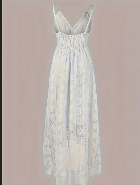 Romantisches Spitzenkleid in Weiß – Luftiges Maxi-Dress für warme Tage