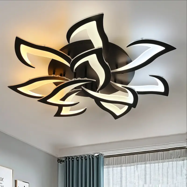 Premium LED Deckenleuchte Lampe schwarzweiße  oder weiße Blume - 3 Größen