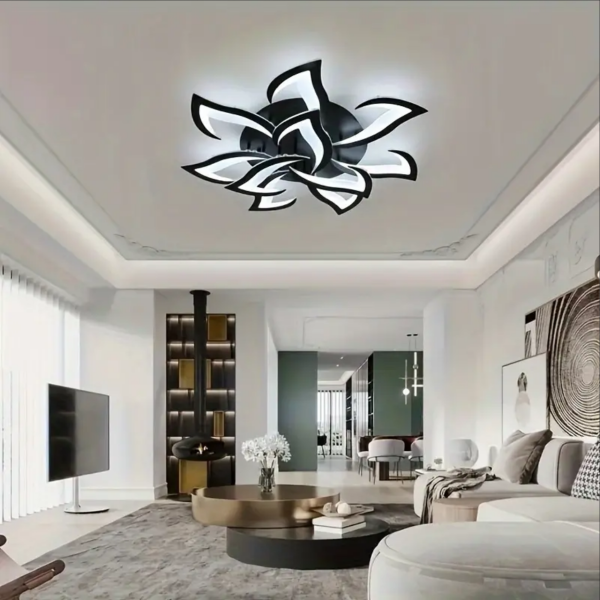 Premium LED Deckenleuchte Lampe schwarzweiße  oder weiße Blume - 3 Größen