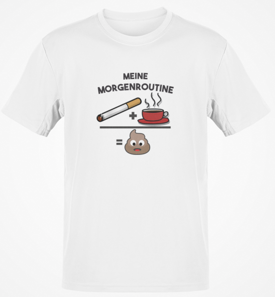 Funshirt, Tanktop, oder Tshirt - Meine Morgenroutine - Zigarette und Kaffee - optional mit Wunschnamen