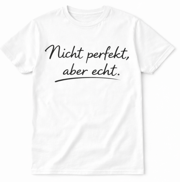 Funshirt weiß oder schwarz - Nicht perfekt aber echt.