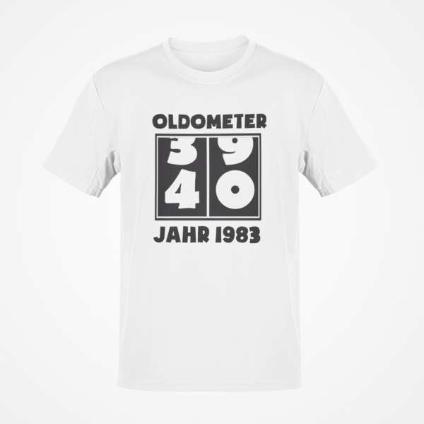 Funshirt ,Tanktop oder Shirt - Oldometer, mit Wunschjahr, Geburtstagsgeschenk