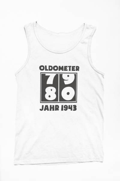 Funshirt ,Tanktop oder Shirt - Oldometer, mit Wunschjahr, Geburtstagsgeschenk
