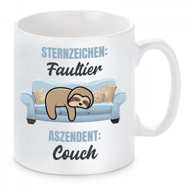 Kissen oder Tasse: Sternzeichen Faultier - Aszendet Couch