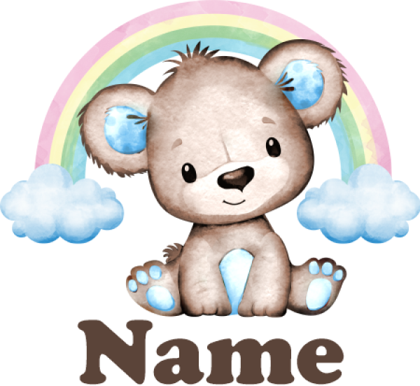 Stofftier, Kuscheltier, Teddy, Teddybär mit personalisiertem Mini Tshirt