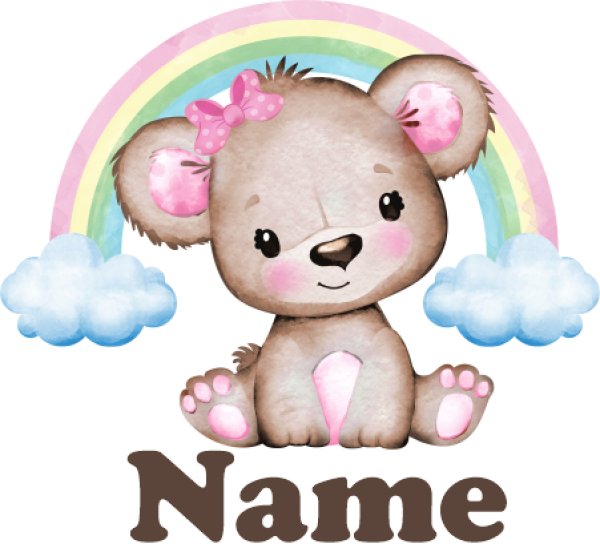 Stofftier, Kuscheltier, Teddy, Teddybär mit personalisiertem Mini Tshirt