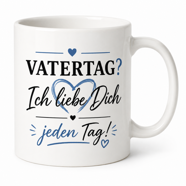 Muttertag & Vatertag Tasse oder Kissen– Ich liebe Dich jeden Tag– Geschenk für Mama, Papa | Muttertag, Vatertag | Geburtstag