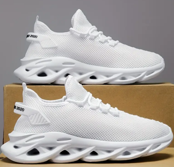 Luftige Fitnessschuhe mit Schnürsystem – Bequeme Slip-On Sneaker mit Geruchsschutz & flexiblem Mesh-Obermaterial