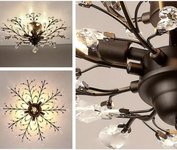 Premium LED Lampe Kristallleuchte zweigförmig 50cm