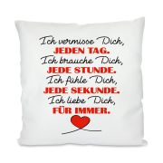 Kissen mit Motiv Modell: Ich liebe Dich für immer