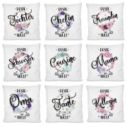 Kissen mit Motiv - Beste Oma / Mama / Schwester / Tochter / Tante / Cousine / Freundin / Kollegin / Chefin der Welt!