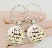 2 Stk. Schlüsselanhänger Best Friends Are The Sisters We Choose - Freundschaftsanhänger