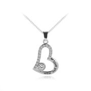 Halskette mit Herzanhänger "Love you mom"