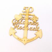 Anker Goldene Hochzeit Aufschrift und Zahl 50