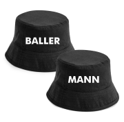 Baller & Mann Bucket Hat 2er Set – Perfekt für Biergarten, Festival & Vatertag