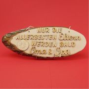 Baumscheibe naturbelassen Spruchtafel "Nur die Besten Eltern werden zu Opa Oma"
