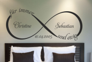 Wandtattoo "Für immer und ewig" mit Wunschnamen