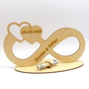 Unendlichkeitzeichen Personalisiert zur Hochzeit, Verlobung, Geldgeschenk