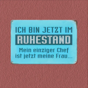 Retro-Metallschild Vintage Blechschild "Ich bin jetzt im Ruhestand..."