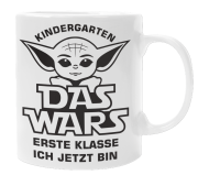 Schwarzweiße oder weiße Tasse "Kindergarten DAS WARS - Erste Klasse ich jetzt bin"