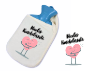 Wärmflasche mit Motiv "Wunschname Kuschelersatz"