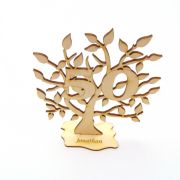 Lebensbaum zum Geburtstag mit Zahl stehend, Personalisiert