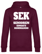 Premium Kapuzenpullover, Hoodie schwarz mit Motiv: SEK Senioren Einsatz Kommando