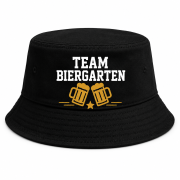 Lustiger Bucket Hat WM Fan Hut – Bierliebhaber Fischerhut mit Fußball Spruch – Festival & Public Viewing Sommerhut Schwarz FC DURST TEAM BIERGARTEN SEKTION ESKALATION HOPFEN UNITED DIE 12. FLASCHE