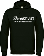 Kapuzenpullover, Hoodie schwarz mit Motiv: Bieraktivist