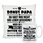 Kissen oder Tasse: BONUS PAPA / MAMA