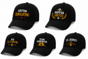 Lustige Bier Cap Herren – Geschenk für Fußballfans & Bierliebhaber – Schwarze Baseball Kappe FC DURST TEAM BIERGARTEN SEKTION ESKALATION HOPFEN UNITED DIE 12. FLASCHE