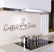Wandtattoo, Wandaufkleber, Coffee Time, Dekoration Küche