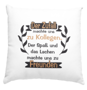 Kissen "Der Zufall machte uns zu Kollegen. Der Spaß und das Lachen zu Freunden " Jobwechsel, Abschied Kollege, Kollegin