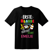 Kinder T-Shirt Modell: Erste Klasse, Schulkind, personalisiert