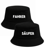 Fahrer & Säufer Bucket Hat 2er Set – Perfekt für Biergarten, Festival & Vatertag