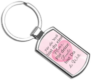 Metall Schlüsselanhänger: Für die Welt bist du eine Mutter. Für deine Familie bist du die Welt.