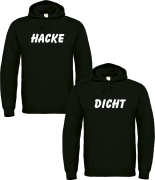 2er Set Hoodies, Kapuzenpullover schwarz 2er-Set - Hacke Dicht