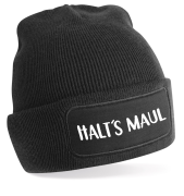 One Size Beanie, Mütze mit Spruch: Halt´s Maul